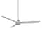 Wac Blitzen Indoor and Outdoor 3-Blade Smart Ceiling Fan 54in Brushed Nickel with Remote Control, 120 V F-060 - alternate 1